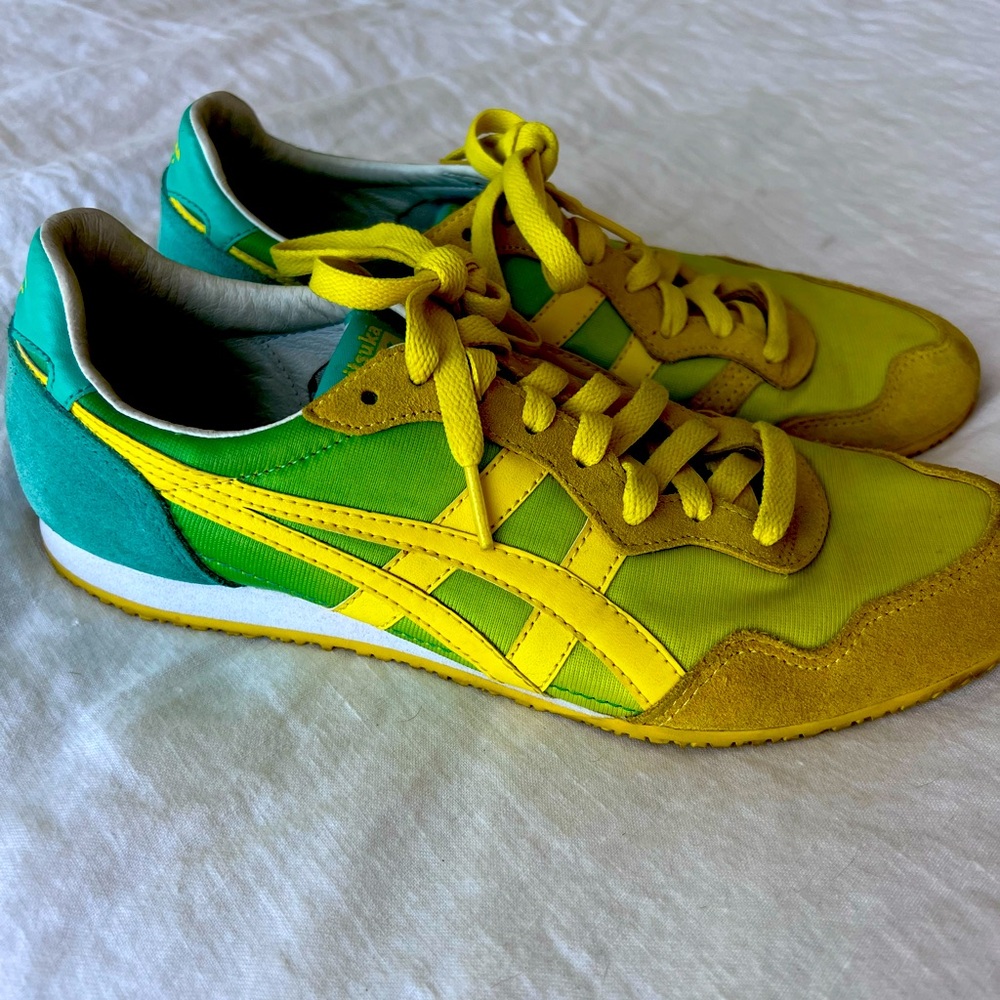 Asics Onitsuka Tiger Yellow and Green Sneakers